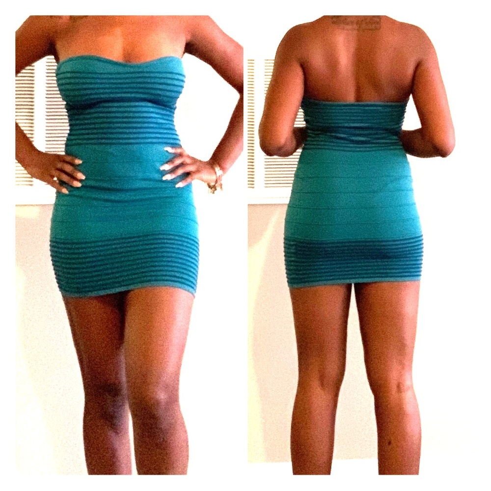 Wet seal Teal Colored Tube Dress